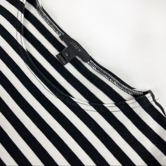 J crew Ruffle-sleeve T-shirt in stripe size XS - Picture 6 of 7